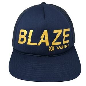 Blaze Snapback Trucker Hat Blue OS Adjustable Mesh Back Rope Ski Town All-Stars